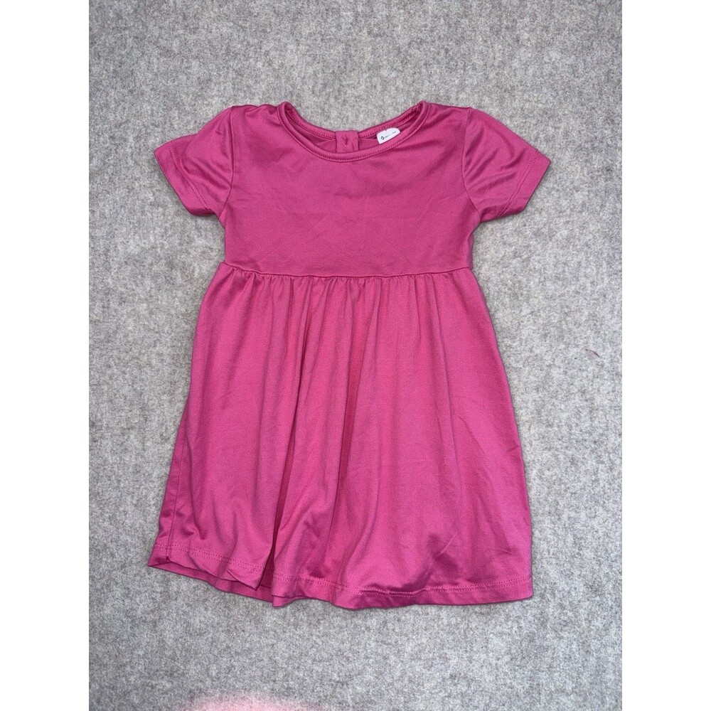 Members Mark Yummy Dress Girls Size 4 Pink Cap Sleeve